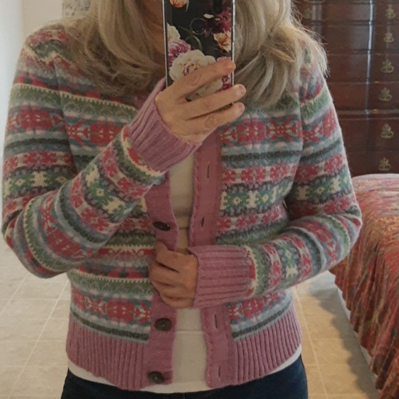 Sundance Fair Isle Wool Cardigan - Picture 2 of 12